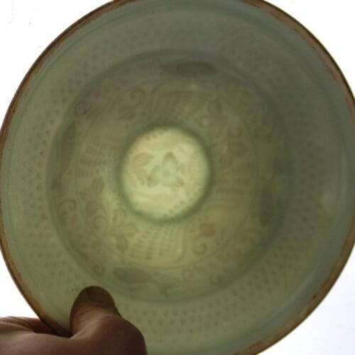 Rare Song Dynasty(961--1275)HuTian Kiln porcelain bowl ,fish pattern,best collection & adornment, Free shipping