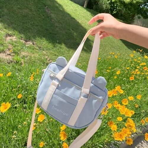 Handbags Shoulder Bags Women 2020 New Fashion Female Canvas Crossbody Bags School Students Bookbag Cute Cat Messenger Bags