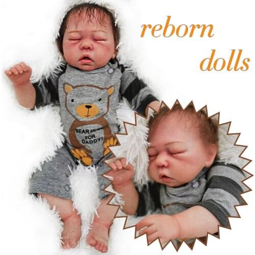 Super real bebe reborn soft silicone doll 20" 50cm amazing detail hand painting newborn babies doll gift Masterpiece