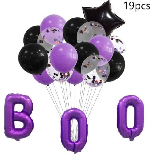 Happy Halloween Boo Party Decoration Balloon Cartoon Pumpkin Ghost Foil Balloon Star Toy Bat Halloween Party Supplies Happy