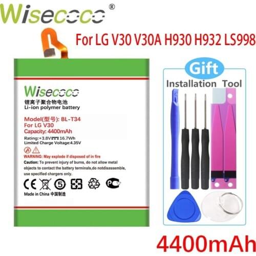 Wisecoco BL-T34 4200mAh New Battery For LG V30 V30A H930 H932 LS998 High Quality battery+Tracking Number