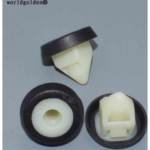 Worldgolden 100pcs plastic clip Black Rubber Ring Retaining Clip for VW:N10621301