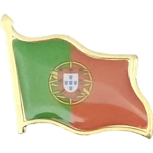 Portugal Flag Brooch Enamel Pins Tie Nail Badge Lapel Pin Backpack Decoration