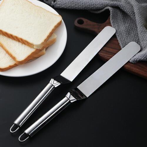 1PC Butter Cake Cream Stainless Steel Blade Spatula Straight Icing Frosting Spreader Safety Kitchen Baking Tool