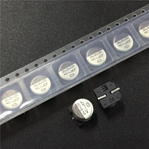 10pcs 470uF 4V ELNA RV series 8x6.5mm 4V470uF Chip type SMD Audio Electrolytic Capacitor