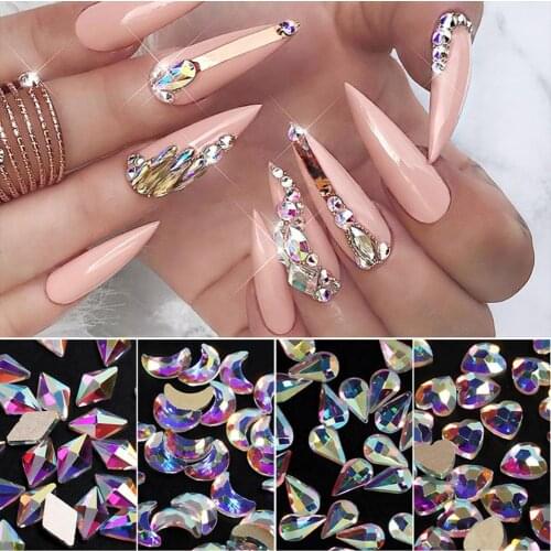 20Pcs/Pack Sequins Decor Delicate Nail Art Rhinestone 3D Nail Manicure Decal for Women