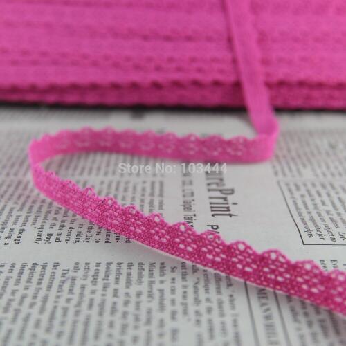 20 Yard/lot 10mm Width Cotton Elastic Stretch Lace Trim DIY Sewing Headband Lace Fabricmade Dolls Dyed Fabrics