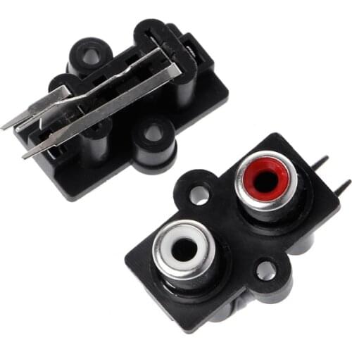 5 Pcs PCB Mount 2 Position Stereo Audio Video Jack RCA Female Connector L69A