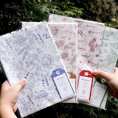 5pcs/lot Flower grass inspiration Material Paper Junk Journal Planner Scrapbooking Vintage Decorative DIY Craft Background Paper