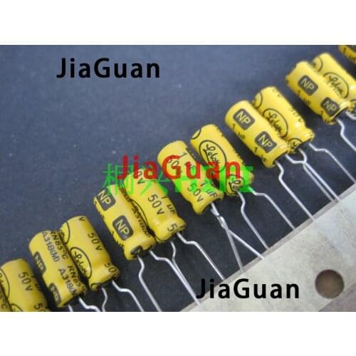 50PCS LELON NP BP 50v1uf 5x11mm Aluminum Electrolytic Capacitor 1uF/50V Low ESR Long Life 1UF 50V lelon Non-polar