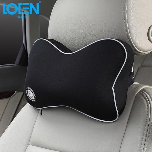 LOEN Car Pillow Neck Support Back Butterfly Headrest Universal For Toyota 0 Bmw Jeep Dodge Bens 1PC Memory Foam