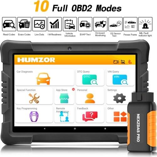 Humzor NexzDAS Pro OBD2 Car Scanner OBD Diagnostic Tool for ABS Airbag SAS Oil DPF EPB Reset ODB2 IMMO TPMS Automotive Scanner