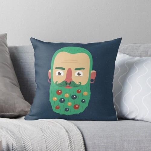Beard Baubles Throw Pillow Cushion Cover Polyester throw pillows case on sofa home living room car seat decor 45x45cm
