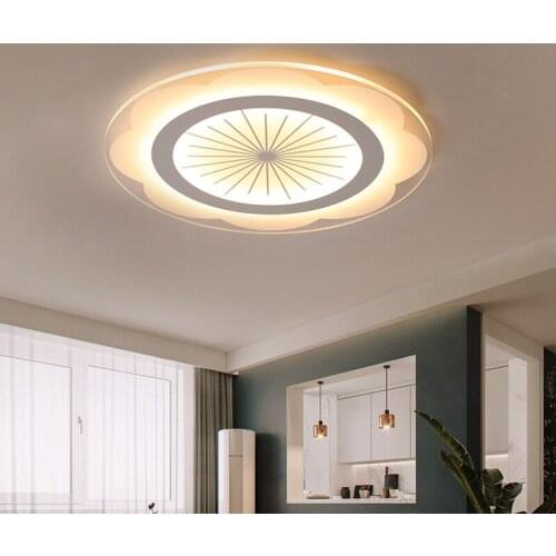 Home LED Fixture Ceiling Light Round Modern Design Simple Decoration For Living Dining Room Bedroom Kitchen Lustre Minimalist