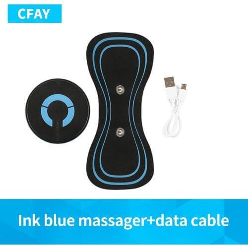 Mini Ems Electric Neck Massager Cervical Massage Stimulator Stickers Physiotherapy Instrument Muscle Relaxation Pain Relief
