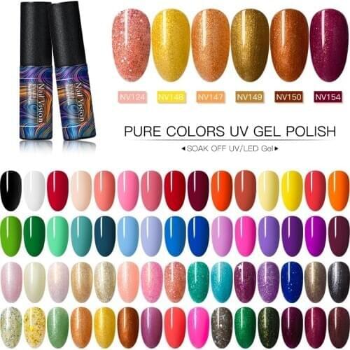 Nail Vision 5ml Gel Nail Polish Semi Permanent Vernis UV LED Gel Varnish Soak Off Nail Art Hybrid Gel Nail Polish