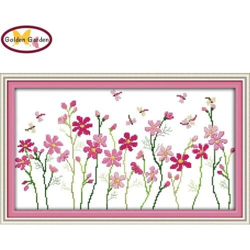 GG The Little Flowers Needlework Embroidery Designs Handcraft Christmas Joy Sunday Cross Stitch Patterns for Home Decoration