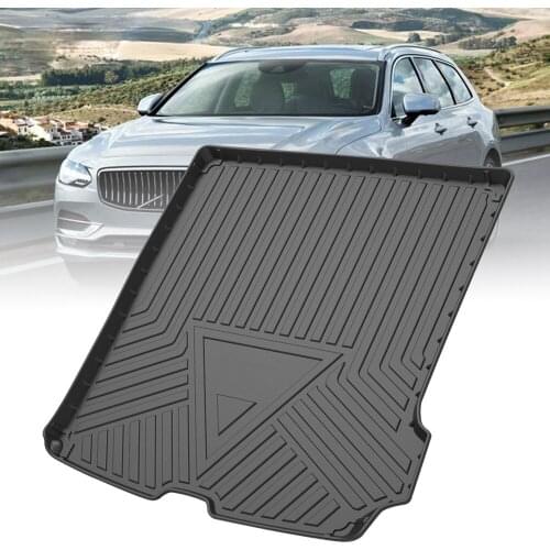 TPE Trunk Mat For Volvo V90 2018 2019 2020 Car Waterproof Non-Slip Custom Rubber 3D Cargo Liner Accessories