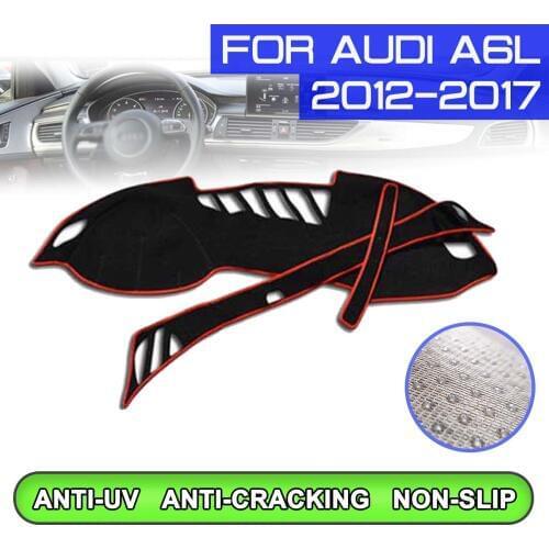 Car Dashboard Mat Anti-dirty Non-slip Dash Cover Mat UV Protection Shade Sticker for Audi A6L 2012 2013 2014 2015 2016-2017