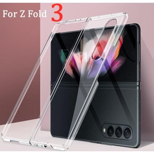 Matte Clear Case For Galaxy Z Fold 3 5G Transparent Mobile Phone Protection Cover Hard PC Bumper Front Back Case For Z Fold3