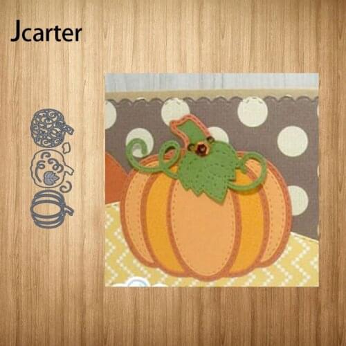 Metal Cutting Dies Pumpkin Hollow Pattern Vine Scrapbooking Shape Stencil Craft Paper Knife Mould Blade Punch Card Make Decor