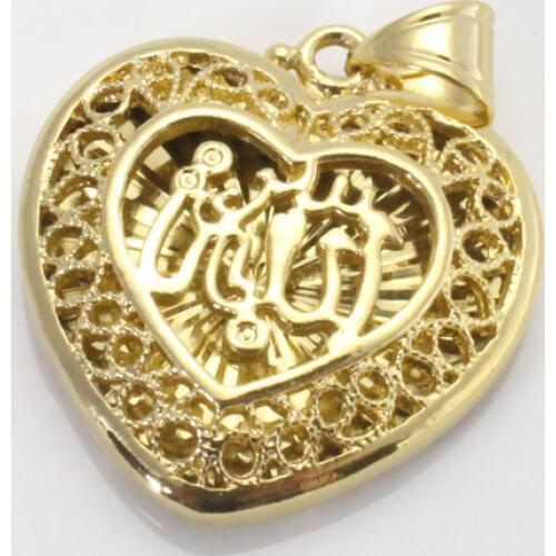 ALLAH MUSLIM heart shape fashion pendant & necklace for women & men, charm Islam Gift & Jewelry