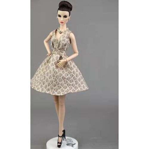 Charming 11.5" Doll Clothes for Barbie Dress Outfits Sleeveless V Neck Princess Party Gown Vestido 1/6 BJD Dolls Accessories Toy