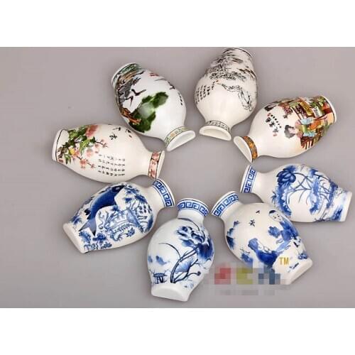 Wholesale 8pcs Chinese Classic Blue&White Porcelain Vase Shape Cute Fridge Magnet
