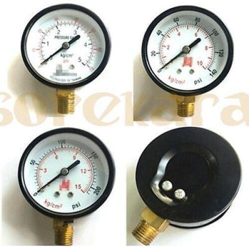 60mm G1/4" 0-70/140/200 PSI Air Compressor Pressure Gauge Face Radial Mount Pneumatic