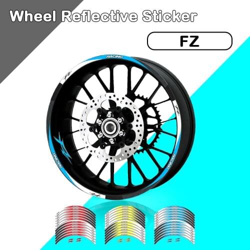 Strips Motorcycle Wheel Tire Stickers Car Reflective Rim Tape Motorbike Bicycle Auto Decals FOR YAMAHA FZ1 FZ6 FZ8