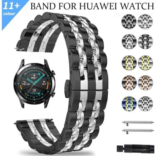 New Stainless steel metal Watchband for HUAWEI WATCH GT2e/GT 46mm 42mm Wrist Strap Bracelet Band for HONOR Magic 2 Accessories