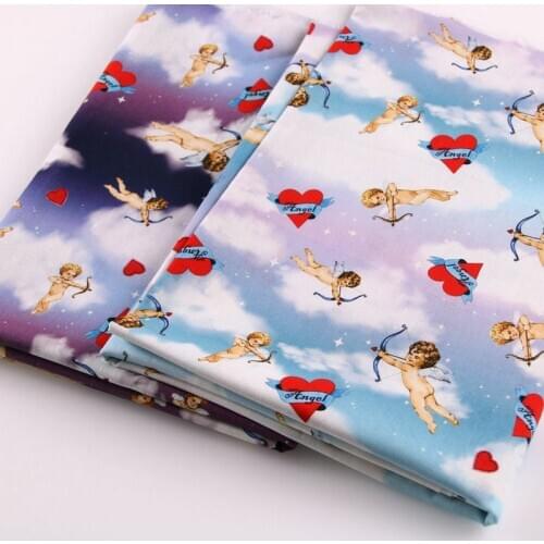 Cartoon Angel 100% cotton fabric tissues for sewing baby clothes bedding set DIY patchwork material handbag dolls Quilt cloth