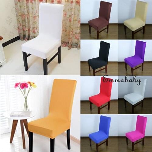 Modern Style Removable Solid Stretch Chair Covers Slipcovers Dining Room Stool Seat Cover Decor