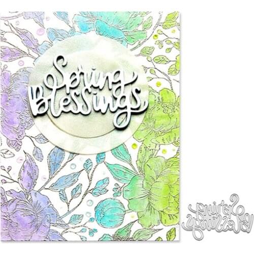 Julyarts Spring Blessing Cutting Die Scrapbooking Accessories For Diy Scrapbooking Decorative Engraving Craft Cutting Template