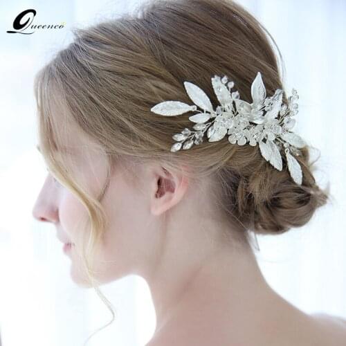 Leaf Wedding Hair Accessories Women Hair Jewelry Bridal Hair Comb Floral Headpiece Bride Hairpins Wedding Party Ornament
