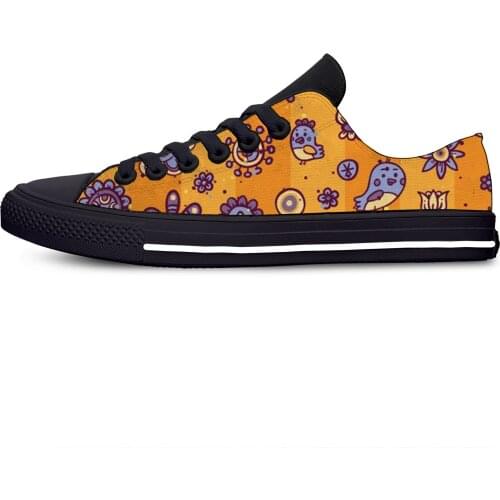 Man Canvas Shoes Fashion Sneakers Flats Loafers Animal Bird Print Slip On Shoes For Women Casual Nice Flat-Bottomed Shoes Spring