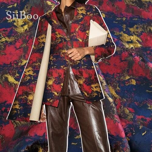 American style luxury floral jacquard brocade fabric for winter autumn dress coat suits jacquard fabric cloth FREE SHIP SP3018