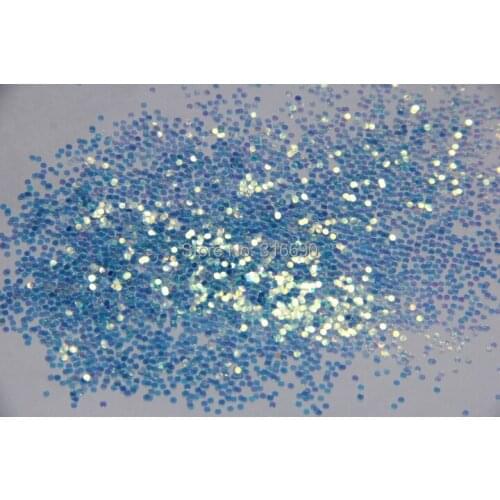 1mm Blue Holographic Glitter circle Round glitters for Glitter Nail Art and Glitter Crafts nail art Supplies