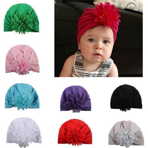 1 Pcs Baby Warm Hat Infant Newborn Autumn Winter Soft Knit Cotton Cap Flower Beanie Fashion Boys Girls Hat Accessories