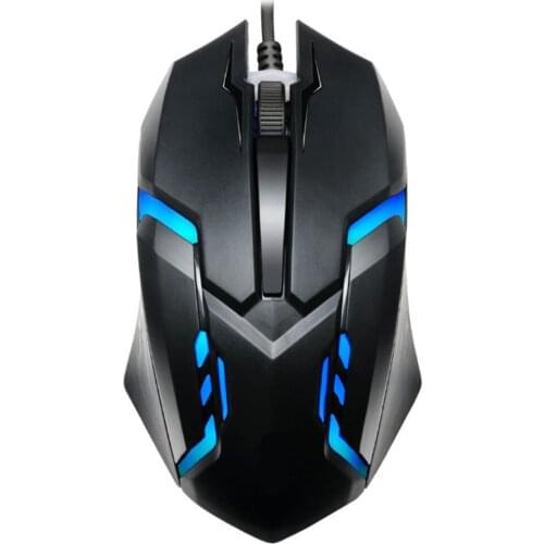 1pc special small shaped 3 buttons usb wired colorful luminous gamer computer game mouse