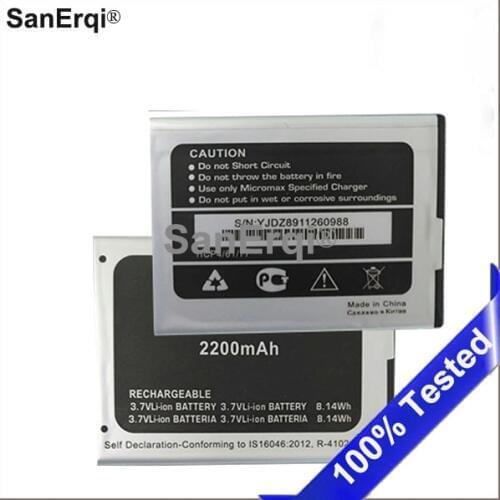 10pcs Battery For Micromax Q381 Mobile Phone Lithium Battery 2200mAh Batterie Accumulator Replacement