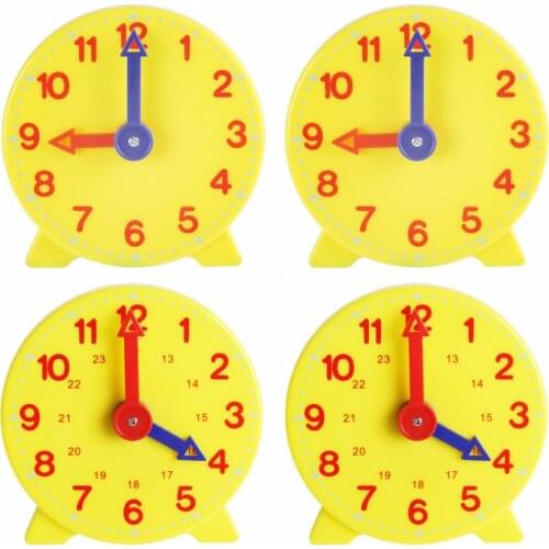 10cm Two Pointer Clock Model Kid Child Toy Early Learning Resources Time Montessori math toys Teacher Gear Clock Baby Gift