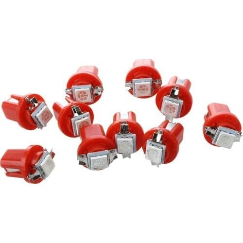 For 10 x LED SMD instrument panel b8-5 D T5 red adjustment bracket bulb