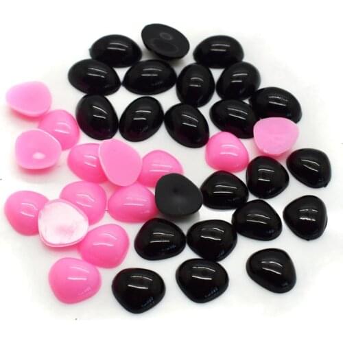 100pcs Oval Triangle Flat Black Eyes and nose for Dolls Making Toys Teddy Bear Dolls Eyes Amigurumi Making Doll Accessories