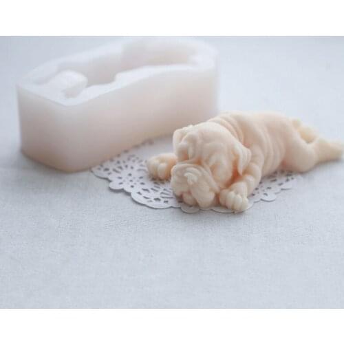 3D Big Dog Silicone Mold Mousse Cake Cute Shar Pei Mould Ice Cream Jello Blast Chilling Tool DIY Fondant Soap Candle Decoration