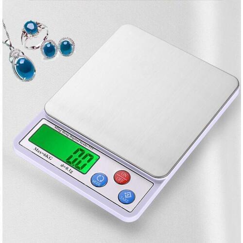 6kg LCD With Backlight Digital Kitchen Scale Dual Power Supply Digital Scale Post Food Tea Weighing Gage Scale Measuring Tool