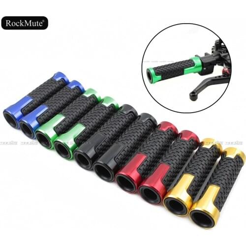 7/8" 22mm Handlebar Hand Grips For Kawasaki Ninja ZX-6R ZX6R ZX10R ZX-10RR ZX-14R Motorcycle Rubber Antiskid Grab Grip 1 Pair