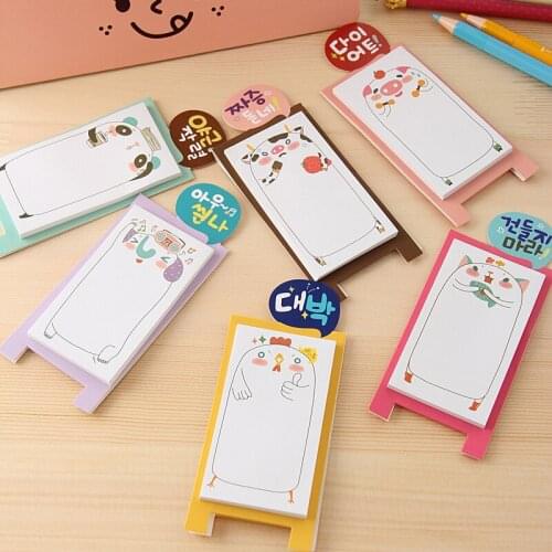 Memo Pad Creative And Cute N Times Sticky Notes Paper Students Can Tear Standing Office Stationery Cartoons 20 Page/Book