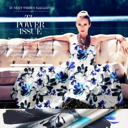 CNUM SP415 Pure Silk/Sweet dreams of the Danube/Silk Fabric Elastic 93% Silk 7% Spandex/Width 1.29yd Thickness 19mm