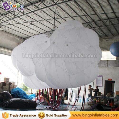 Customized 6.4X4X4.8 meters giant inflatable clouds / raining type clouds inflatable / inflatable cloud for decoration toys